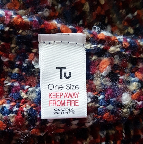 TU Purple Mix Knitted Open Front Shawl Cape - Picture 7 of 9